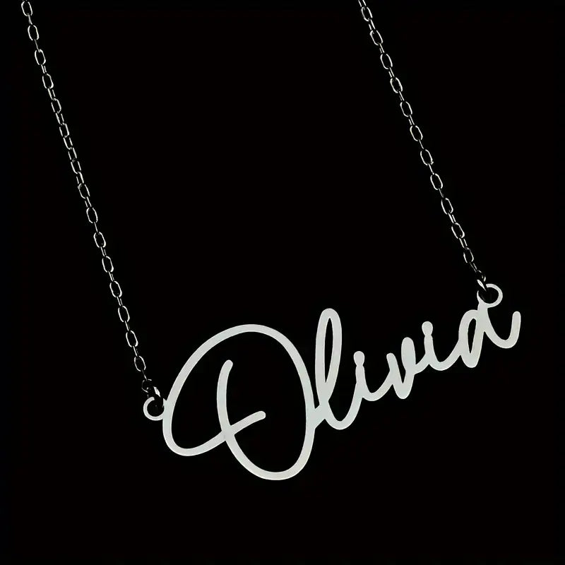 Collana con nome in acciaio inossidabile