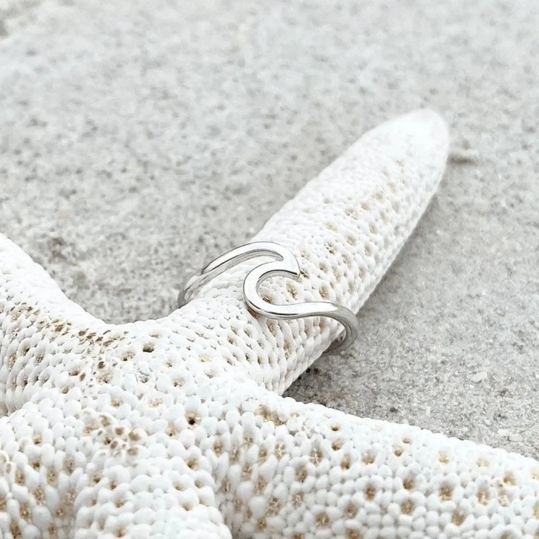 Anello Ondata del Mare Argento