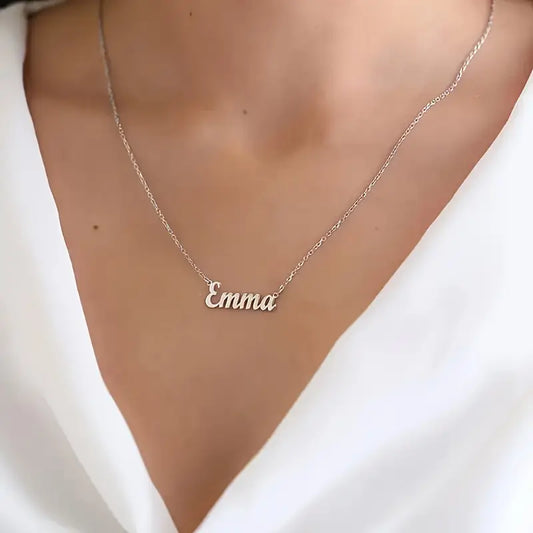Collana con nome in acciaio inossidabile