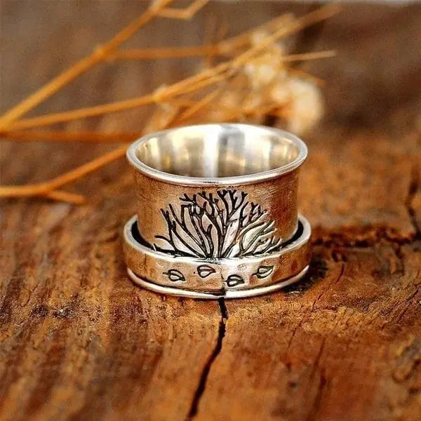 Anello meditatore "Albero della Vita" con rotella