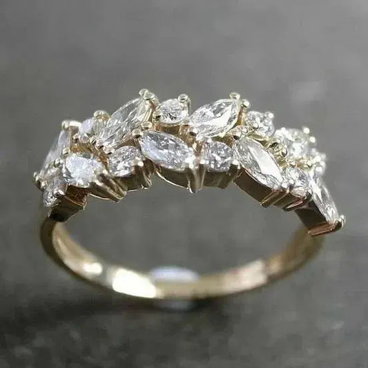 Anello Vintage con Fiori in Argento