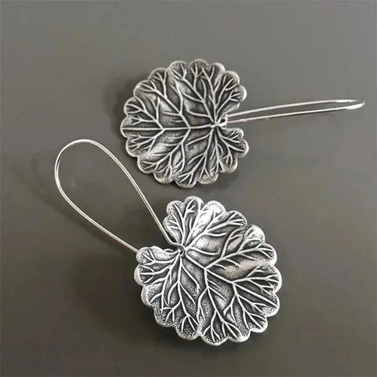 Orecchini foglia in argento