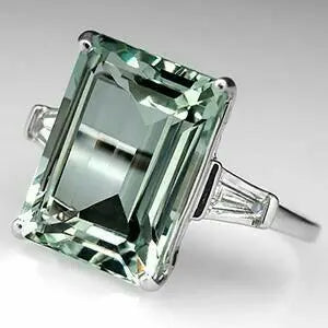 Anello in cristallo turchese vintage