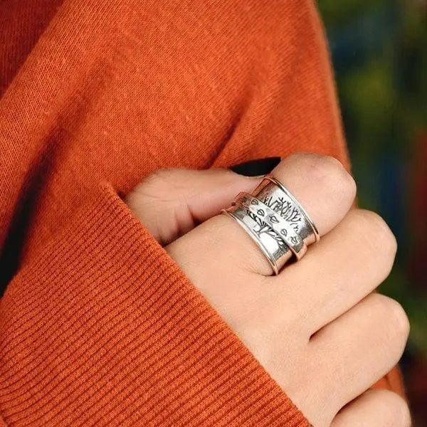 Anello meditatore "Albero della Vita" con rotella