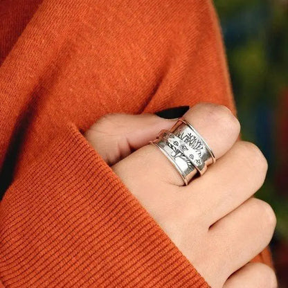Anello meditatore "Albero della Vita" con rotella