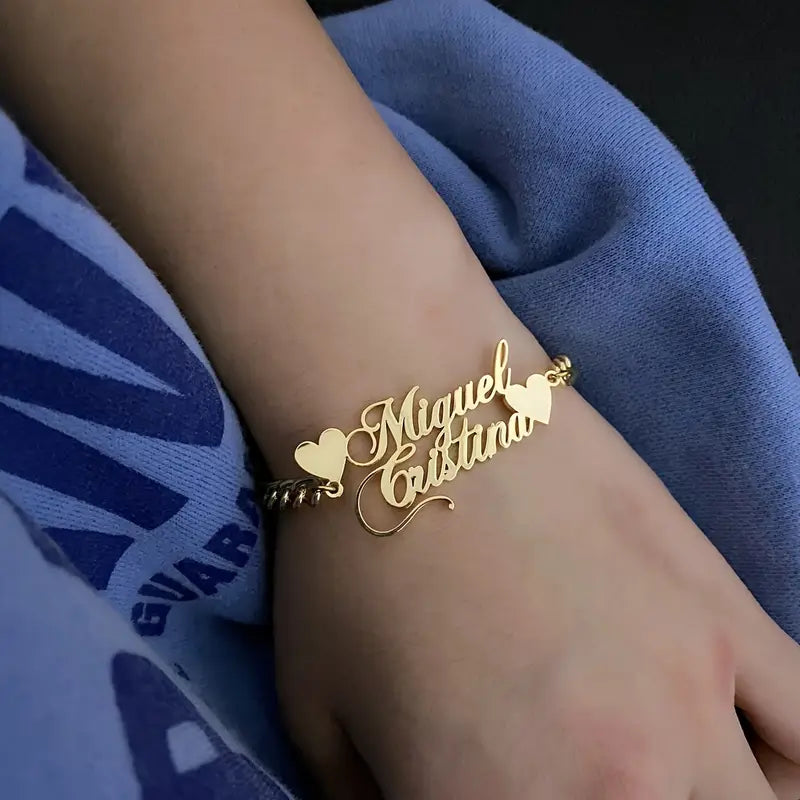 Bracciale Elegante con Doppio Nome