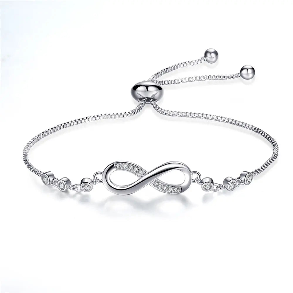Bracciale Infinity Regolabile in Argento