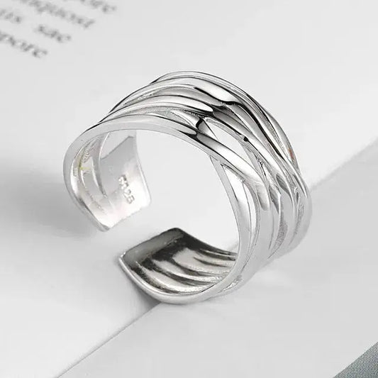 Orecchini multistrato vintage in argento