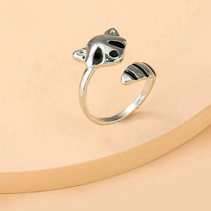 Anello regolabile con procione in argento 925