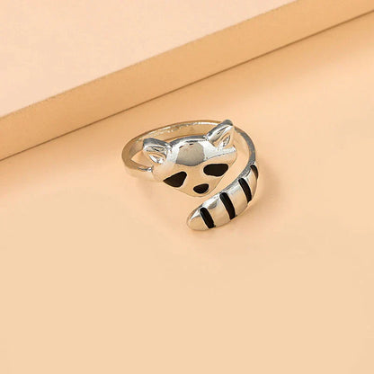 Anello regolabile con procione in argento 925