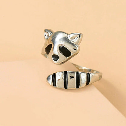 Anello regolabile con procione in argento 925