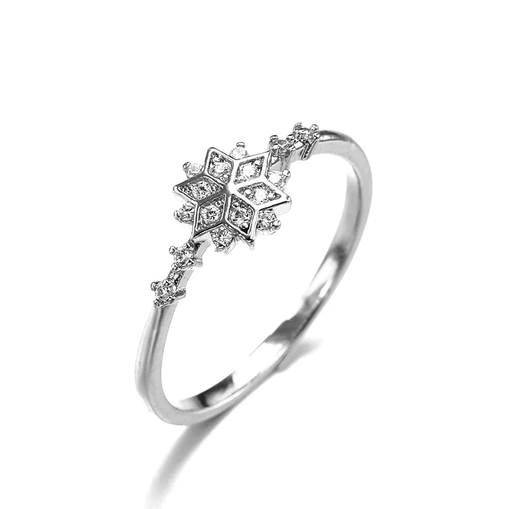 Anello Fiocco di Neve in Argento Sterling 925