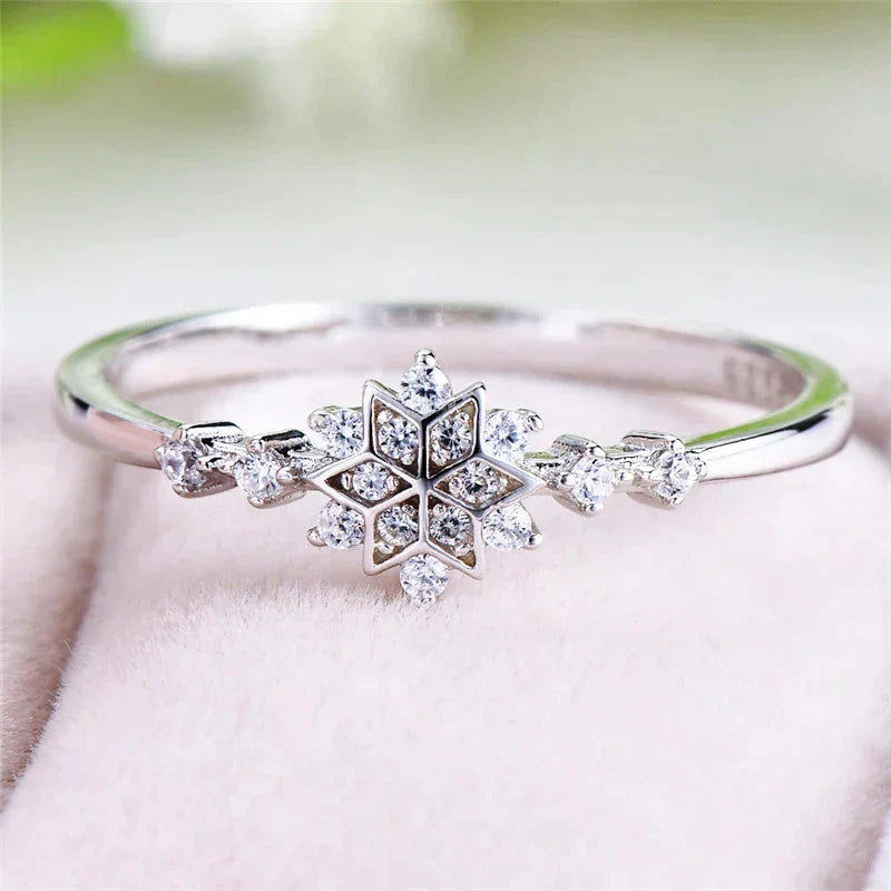 Anello Fiocco di Neve in Argento Sterling 925
