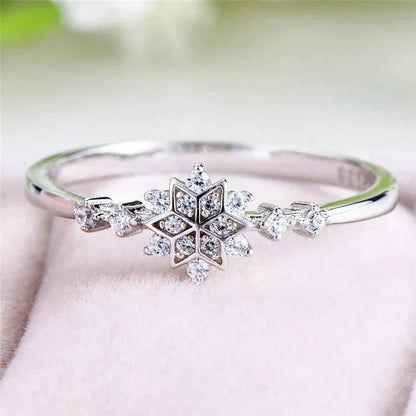 Anello Fiocco di Neve in Argento Sterling 925