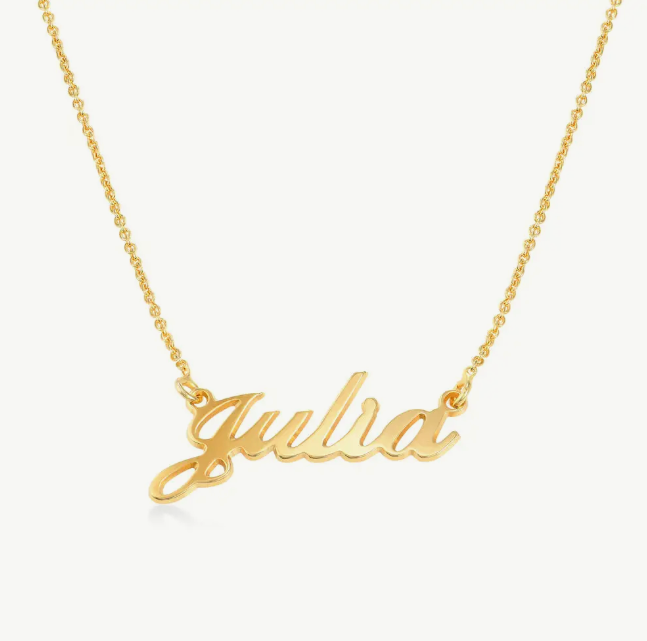 Collana con Nome Artigianale Esclusiva con Incisione Personalizzata