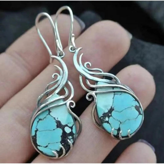 Orecchini Boho in Opale Argento