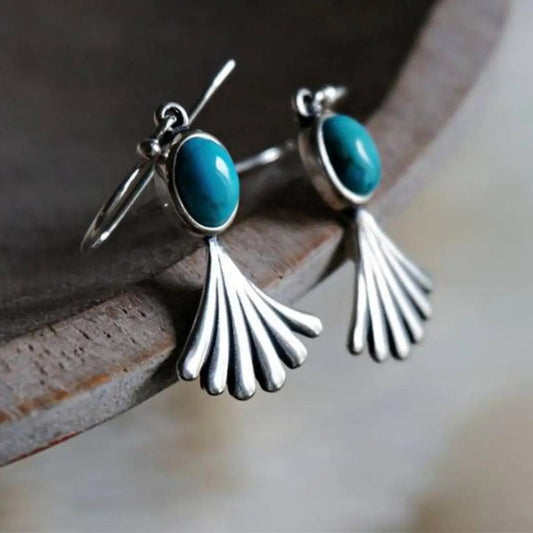 Orecchini Boho con Opale Blu