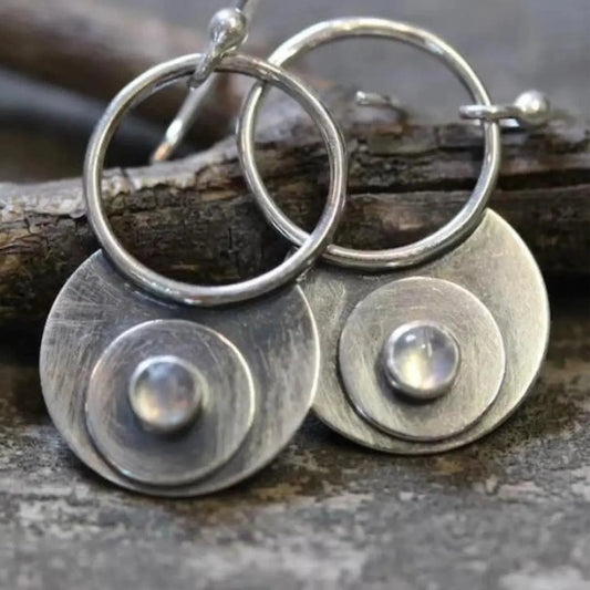 Orecchini doppi in argento dorato
