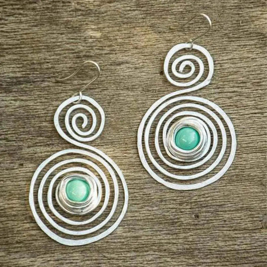 Orecchini boho a spirale