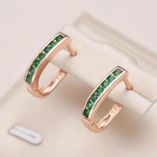 Orecchini in oro con diamanti smeraldo