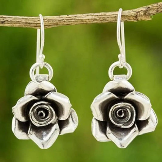 Orecchini Vintage a Fiore in Argento