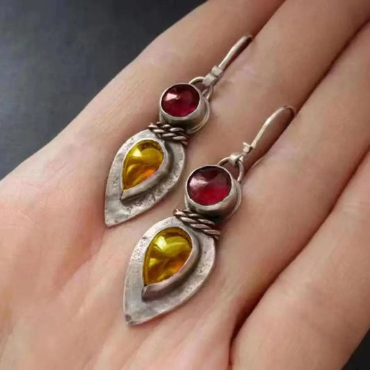 Orecchini Vintage in Vetro con Fiamma