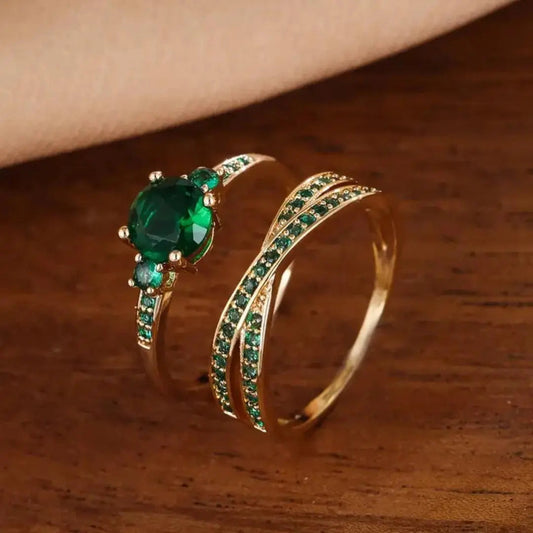 Anelli Eleganti in Oro Verde
