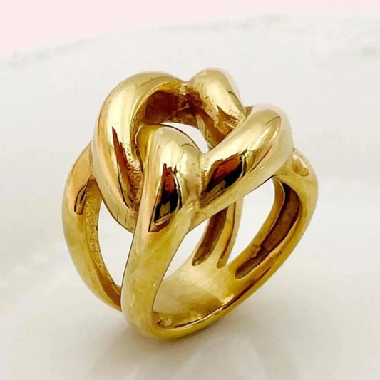Anello Vintage Annodato Dorato