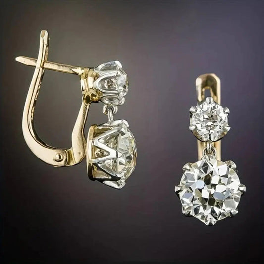 Orecchini Vintage Zirconia in Oro