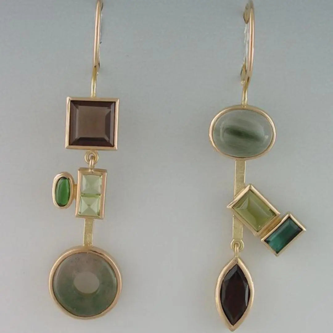 Orecchini vintage pendenti con cristalli a bosco