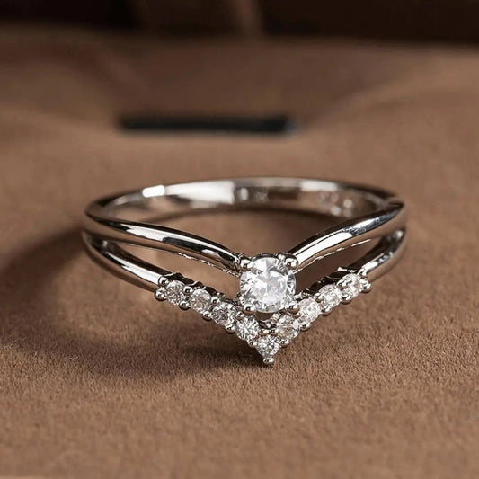 Anello Brillante in Sterling Silver Elegante