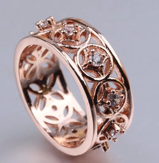 Anello stile vintage in oro rosa