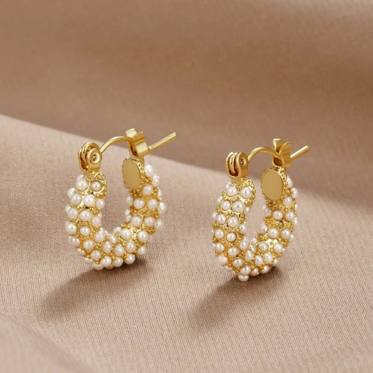 Orecchini con perla placcati oro