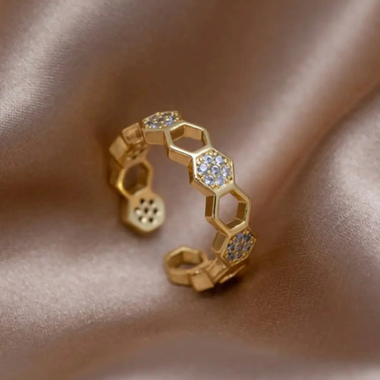 Anello a pannello Gold Bee