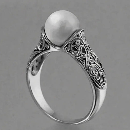 Anello con Perline in Argento Novecento