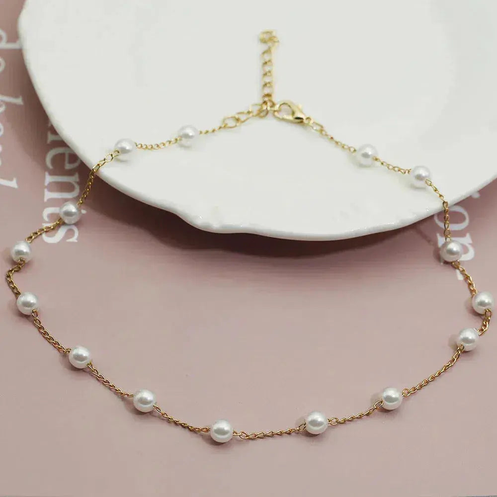 Collana di perle in oro