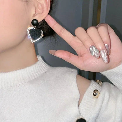 Orecchini Dark Heart in Oro