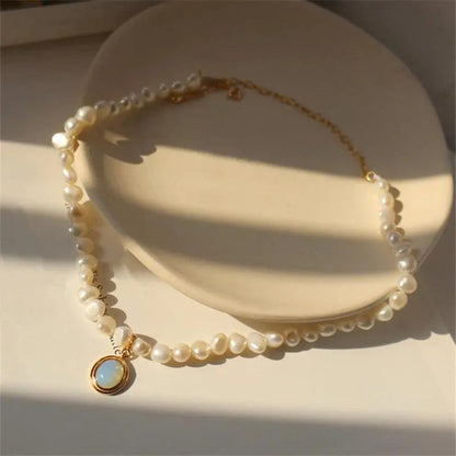 Pendente con perla di pietra lunare