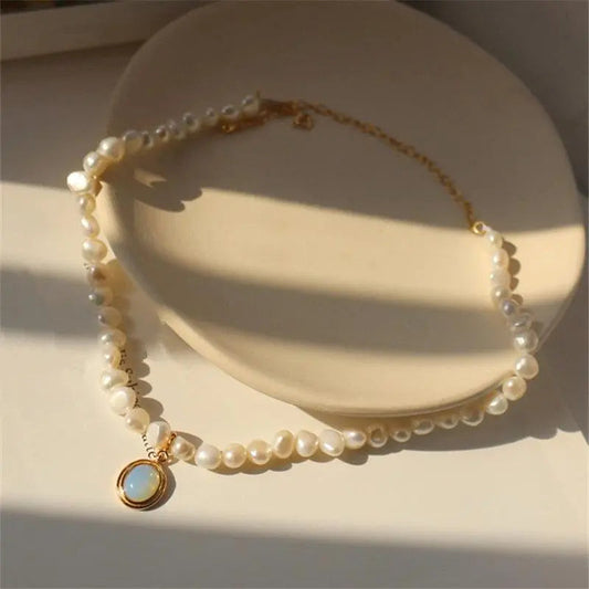Pendente con perla di pietra lunare