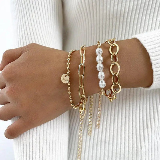 Braccialetti con Perle d'Oro