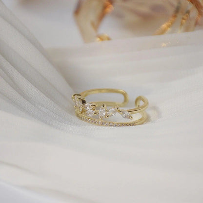 Anello in zirconia regolabile in oro