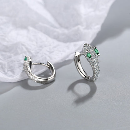 Orecchini a forma di serpente in argento sterling 925