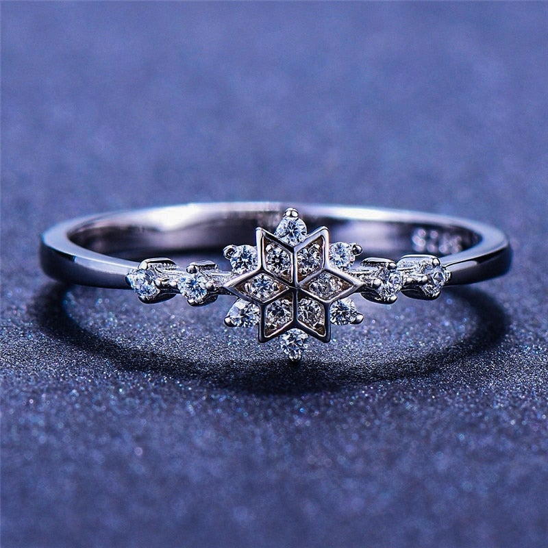 Anello Fiocco di Neve in Argento Sterling 925