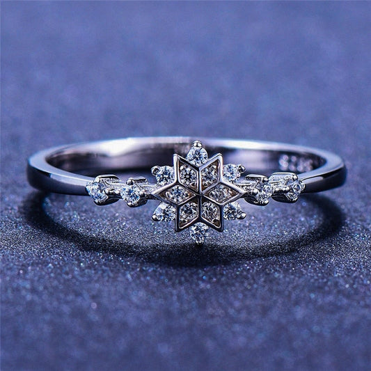 Anello Fiocco di Neve in Argento Sterling 925