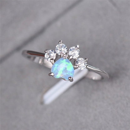 Anello con Opale e Zircônia