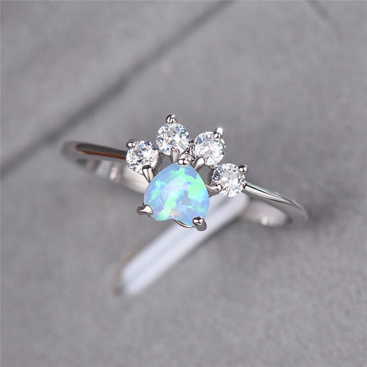 Anello con Opale e Zircônia