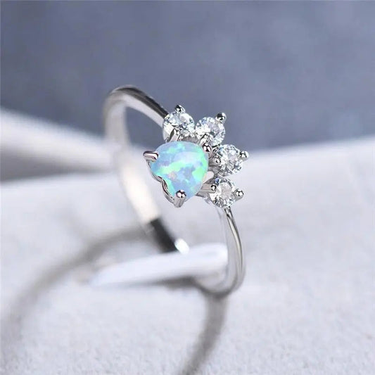 Anello con Opale e Zirconia