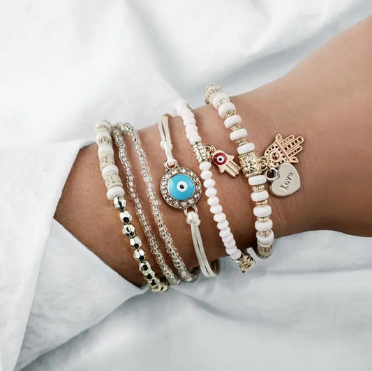 Set di braccialetti Hamsa