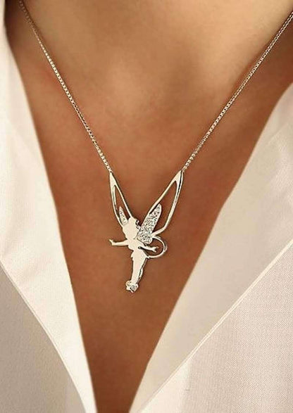 Collana fata felice in argento sterling e oro
