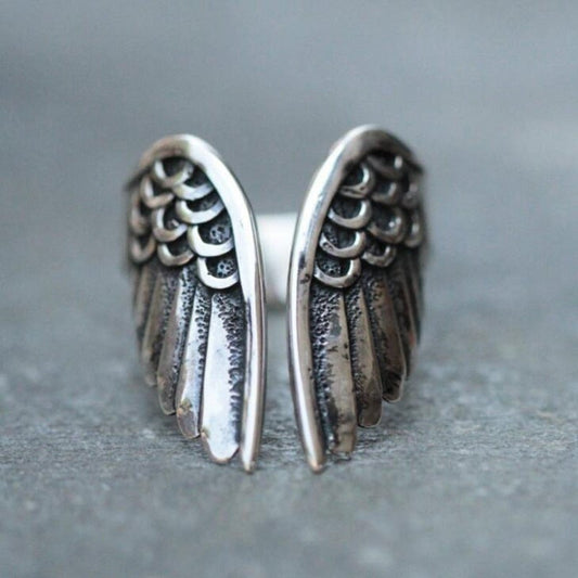 Anello angelico regolabile in argento sterling 925